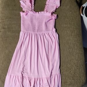 Pink Ruffled Sun Dress